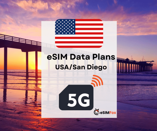 San Diego : eSIM Internet Data Plan for USA 4G/5G – San Diego, California