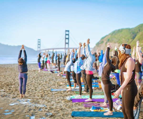 San Francisco: Silent Disco Yoga at Baker Beach – San Francisco, California