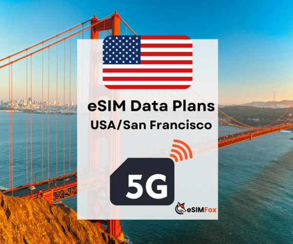 San Francisco : eSIM Internet Data Plan for USA 4G/5G – San Francisco, California