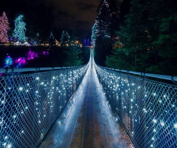 Vancouver and Capilano Suspension Bridge Canyon Lights – British Columbia, Canada