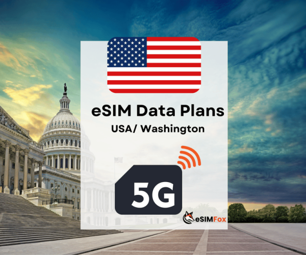 Washington : eSIM Internet Data Plan for USA 4G/5G – Baltimore, Maryland