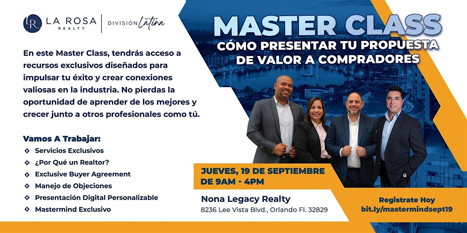 Como Presentar tu Propuesta de Valor a los Compradores – Orlando, FL