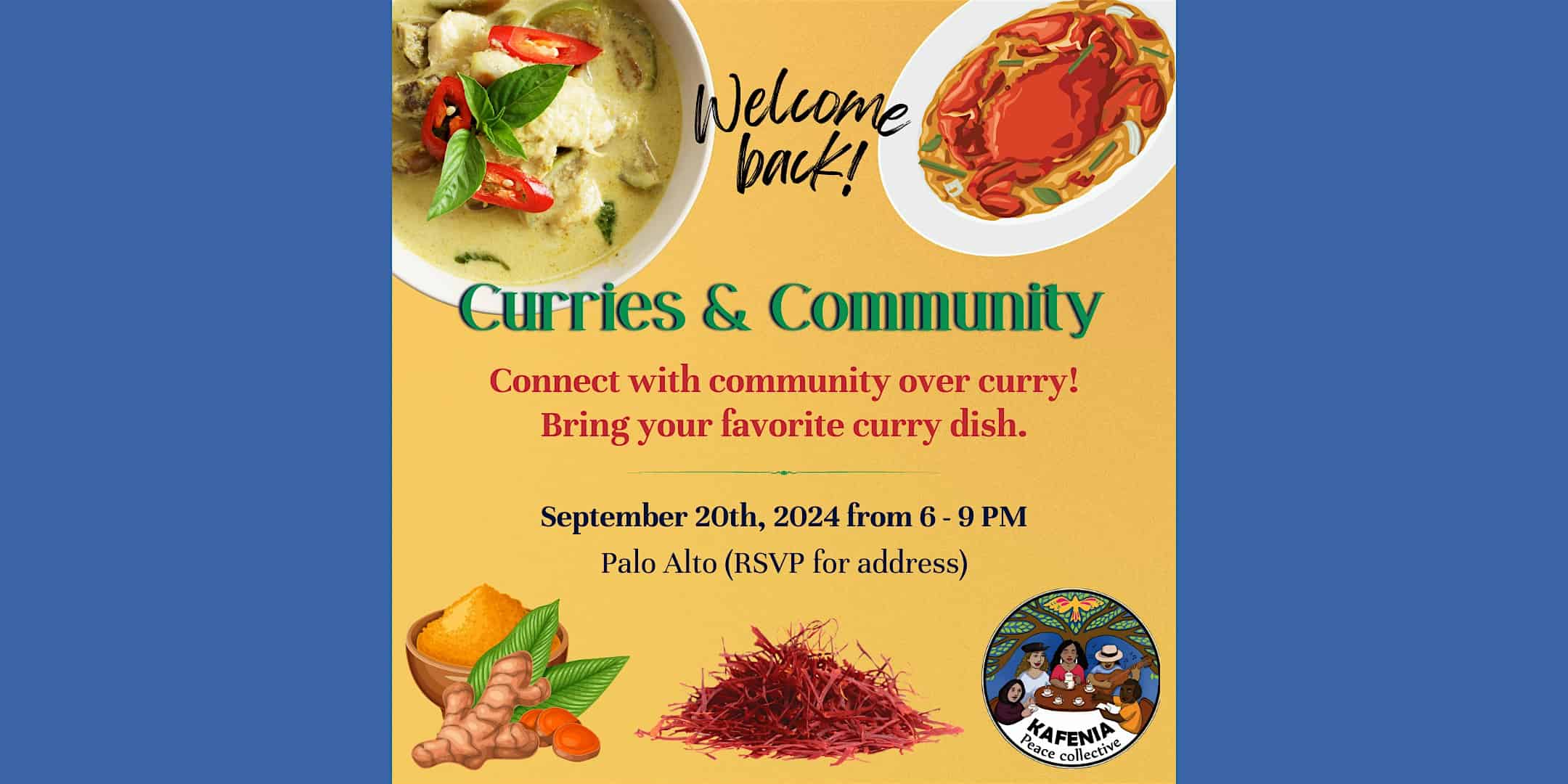 Kafenia Gathering – Curries and Community – Palo Alto, CA