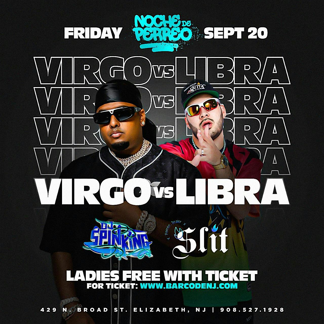 Noche De Perreo: Virgo vs. Libra Takeover with DJ Spinking – Elizabeth, NJ