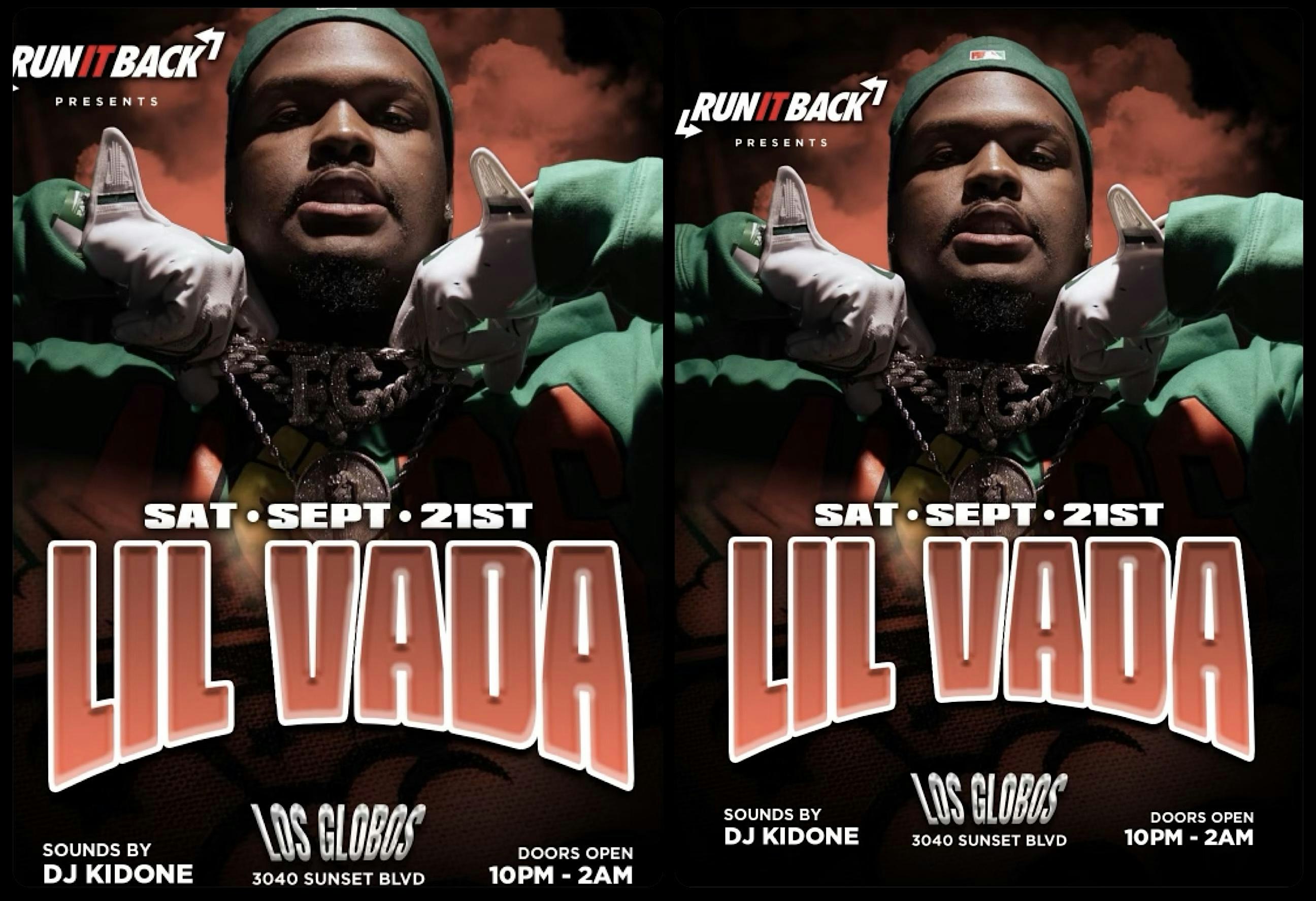 18 + LIL VADA SATURDAY RUN IT BACK TICKETS – Los Angeles, CA