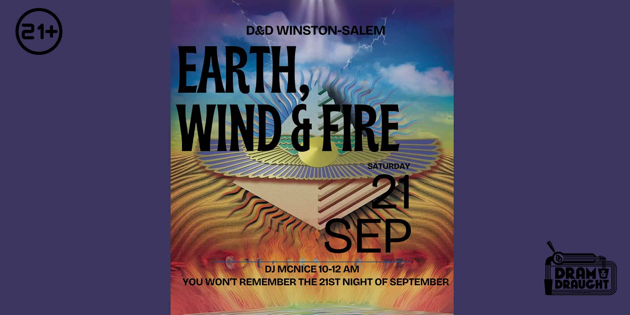 Earth, Wind Fire Party – Dram & Draught Winston-Salem – Winston-Salem, NC