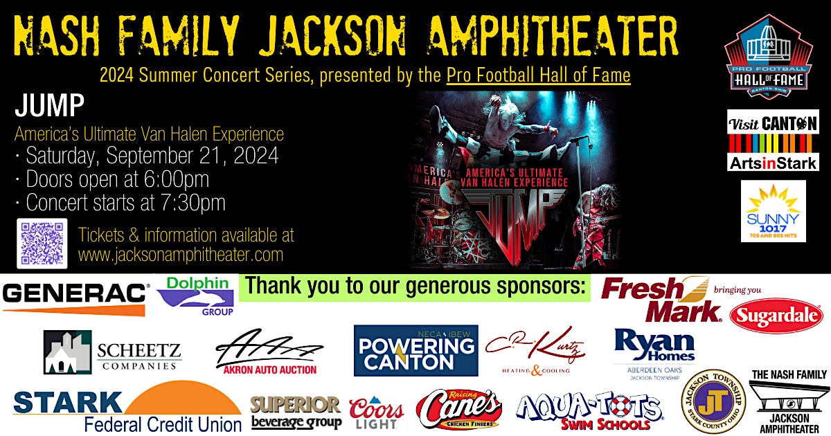 JUMP – America’s Van Halen Experience Sat 9/21/24 – Jackson Township, OH