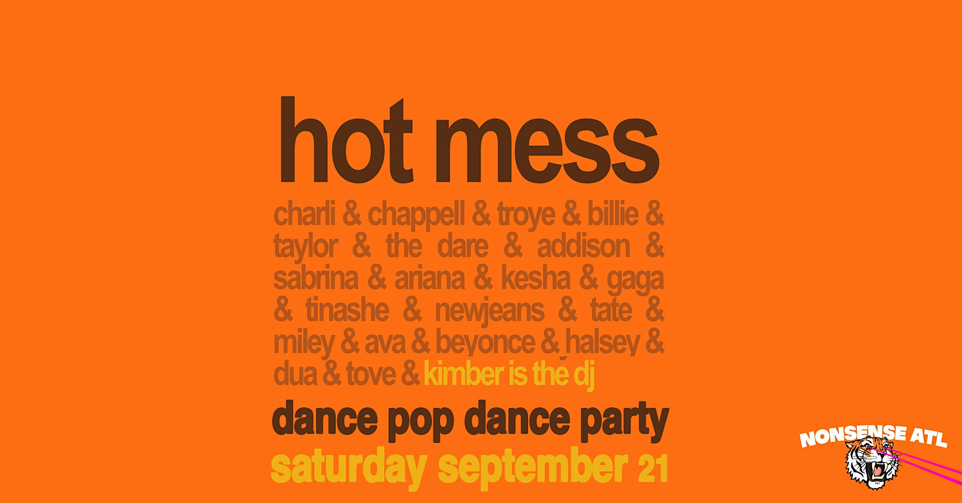 Hot Mess dance pop party – Atlanta, GA