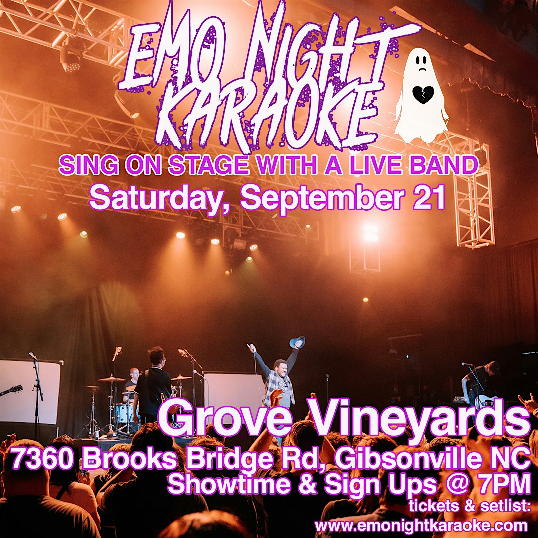 Emo Night Karaoke Gibsonville, NC 9/21 – Gibsonville, NC