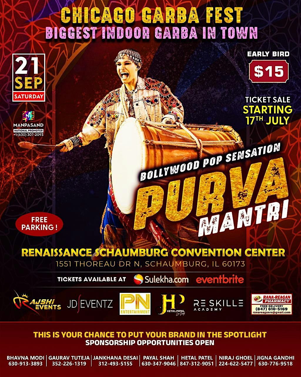 Garba Dhamaal with Purva Mantri – Live In Chicago – Schaumburg, IL