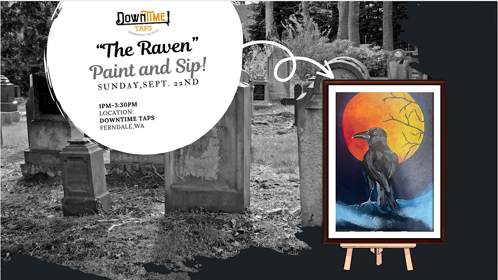 “The Raven” Paint and Sip – Ferndale, WA