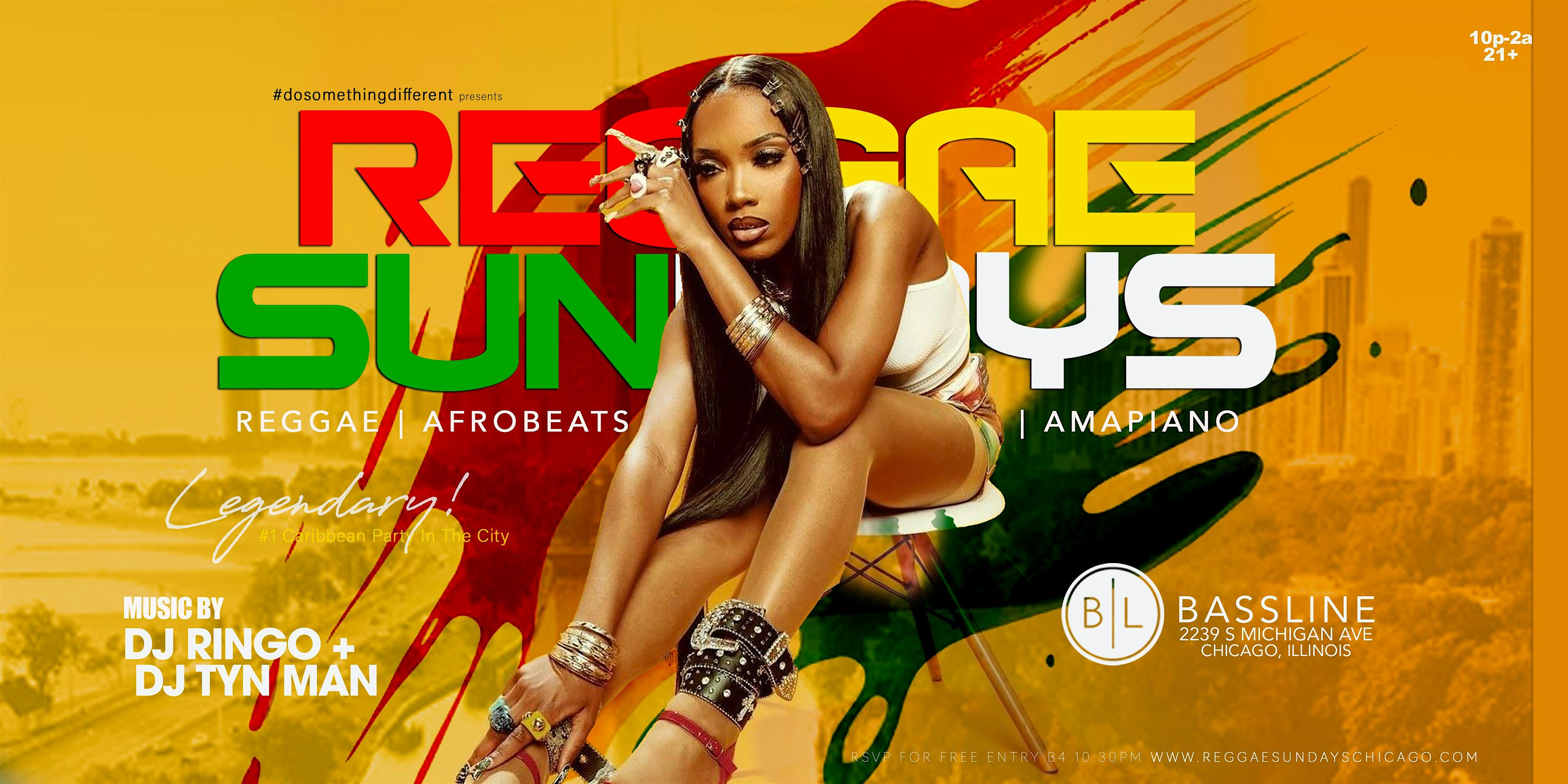 REGGAE SUNDAY The #1 Caribbean Party In The City LIMITED CAPACITY EVENT – Chicago, IL