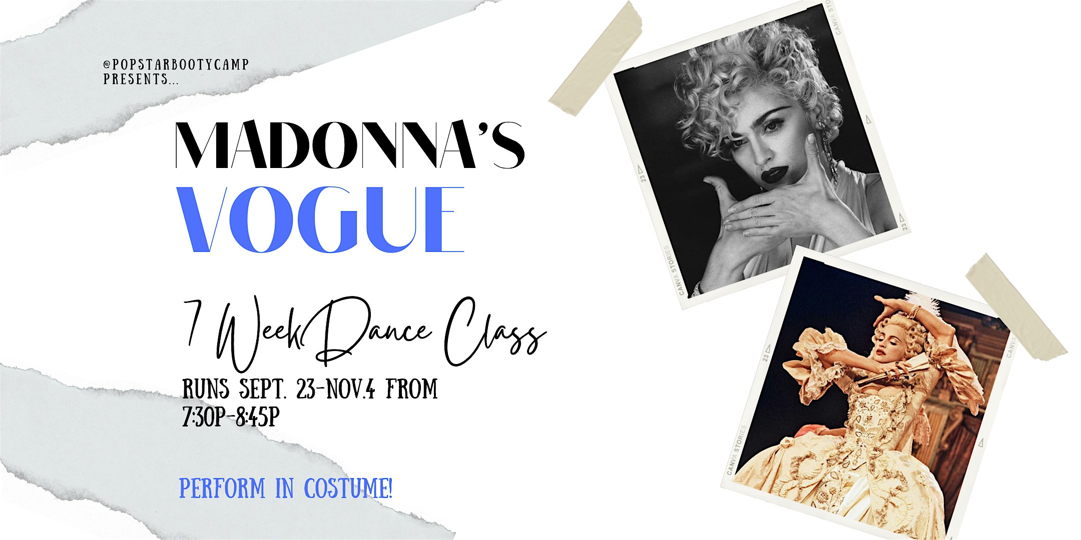 Learn Madonna’s VOGUE Dance in 7 Weeks then perform in costume! – San Francisco, CA