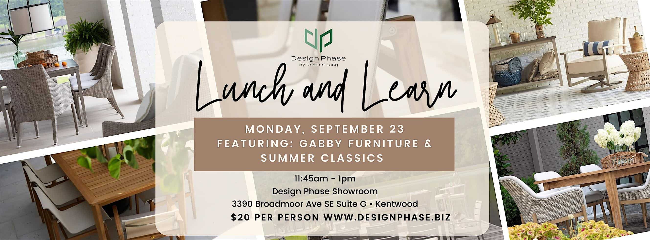 Lunch and Learn: Gabby Furniture and Summer Classics – Kentwood, MI