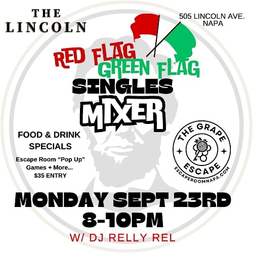 Red Flag, Green Flag singles mixer – Napa, CA