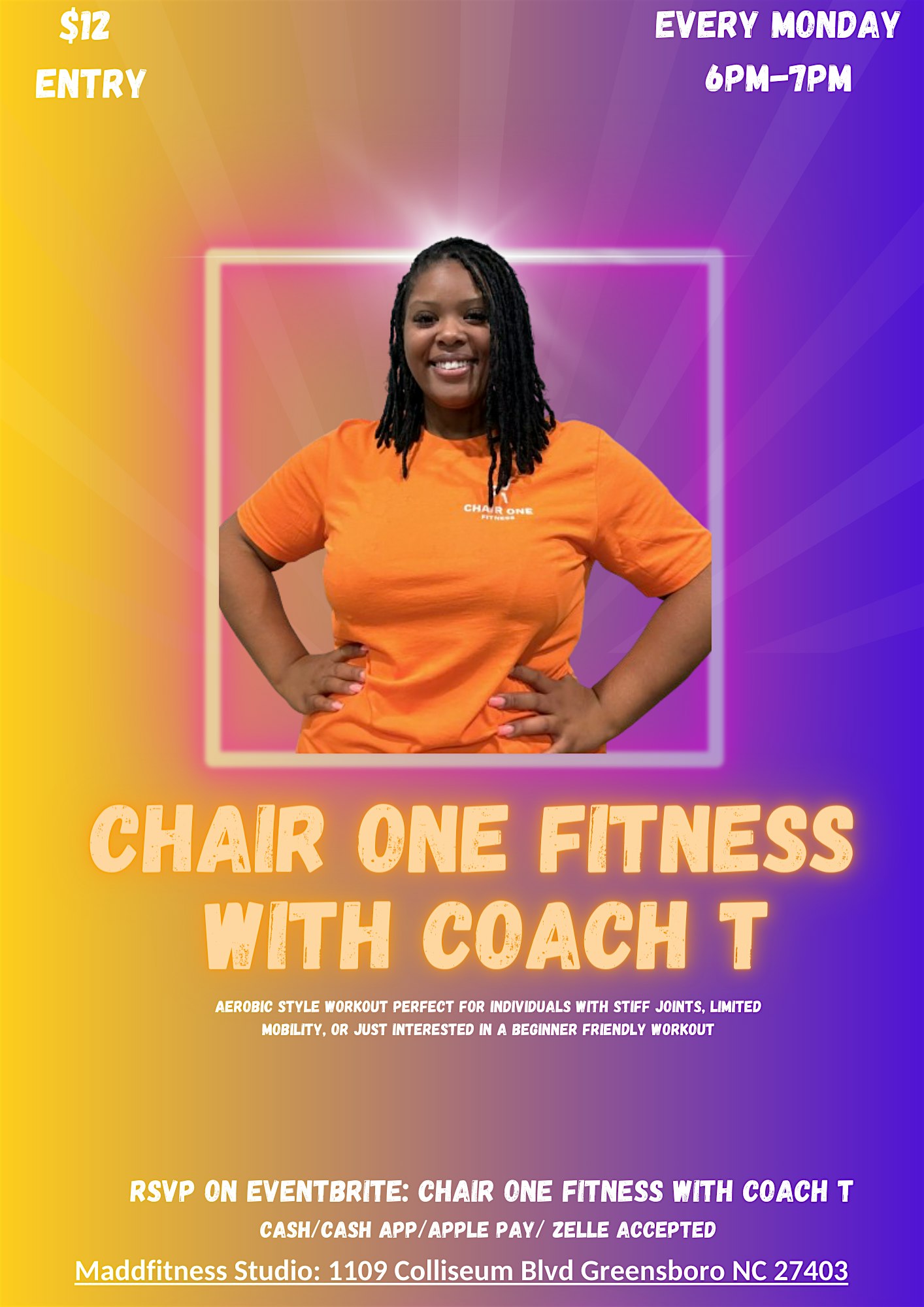 Chair One Fitness With Coach T – Greensboro, NC