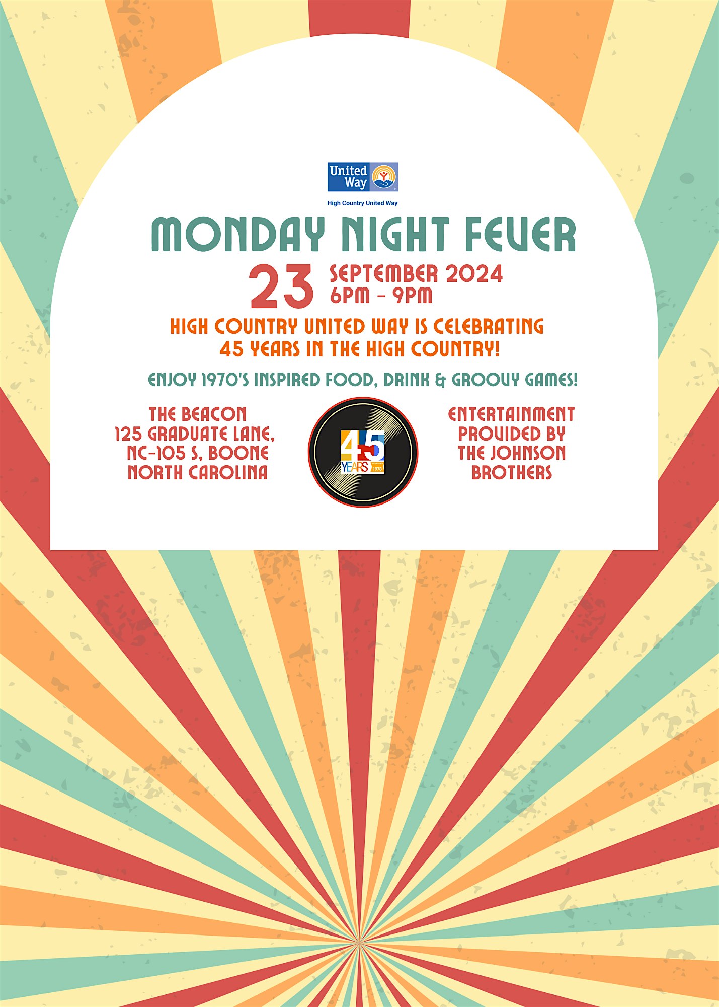 High Country United Way’s Monday Night Fever – Boone, NC