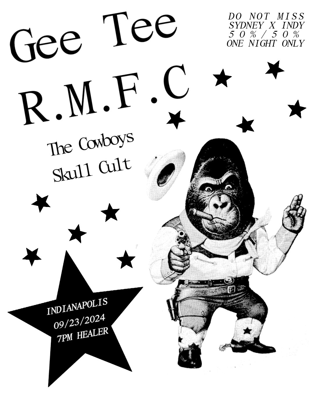 RMFC, GEE TEE, THE COWBOYS, SKULL CULT LIVE AT HEALER – Indianapolis, IN