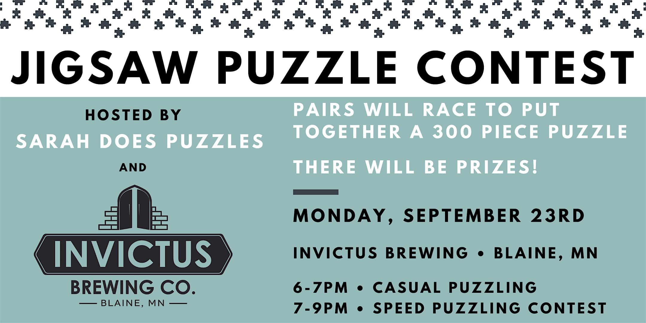 Pairs Jigsaw Puzzle Contest at Invictus Brewing Co – September 2024 – Blaine, MN