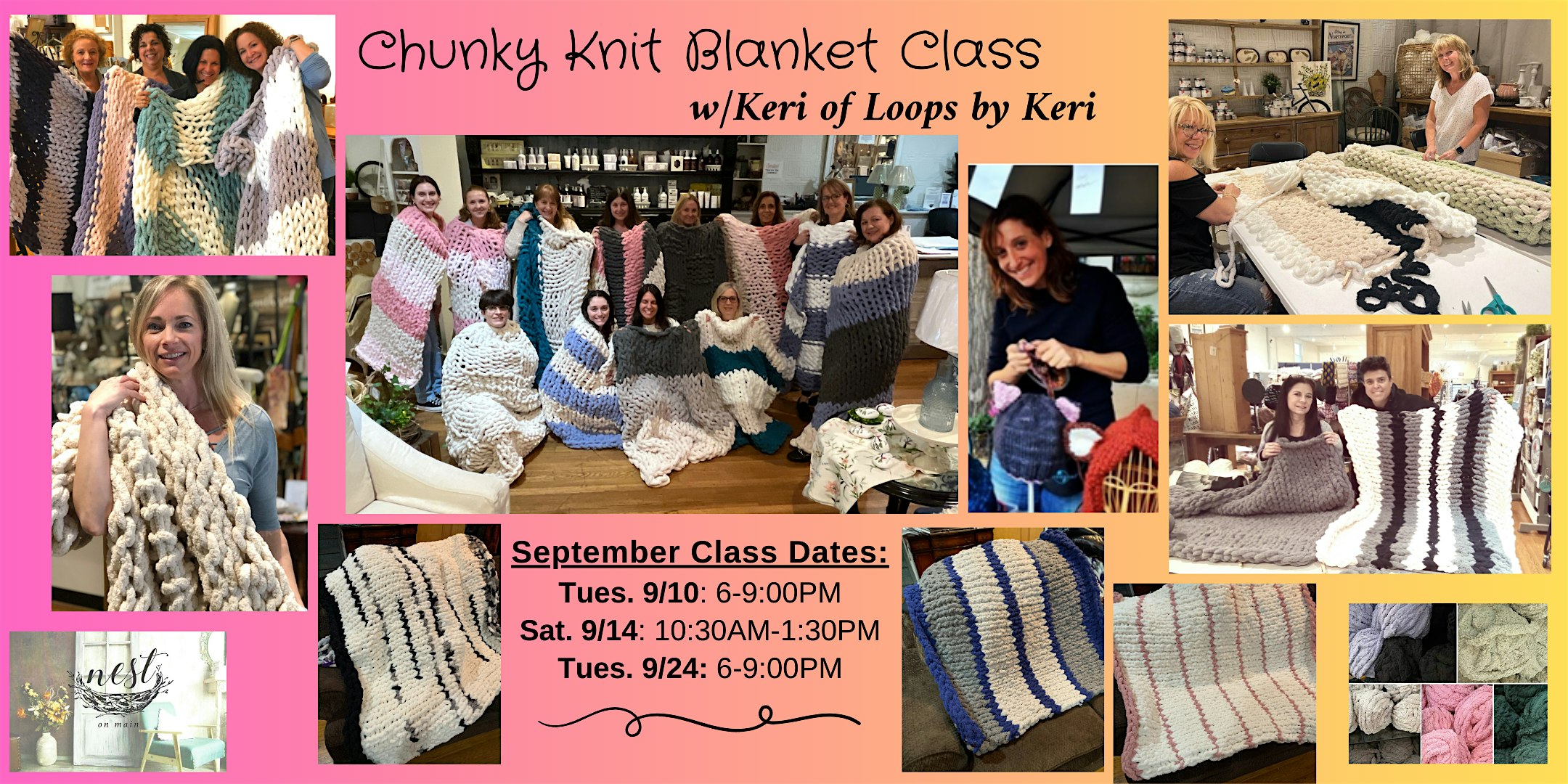 Chunky Knit Blanket Workshop w/Keri from Loops by Keri – Northport, NY