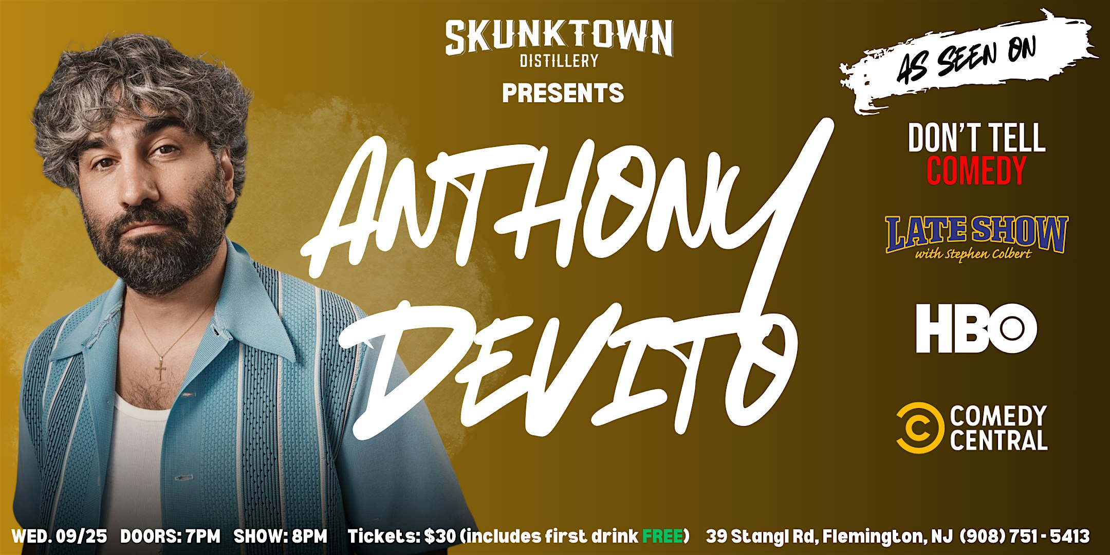 Stand-Up Comedy Series: Skunktown Presents Anthony Devito – Flemington, NJ