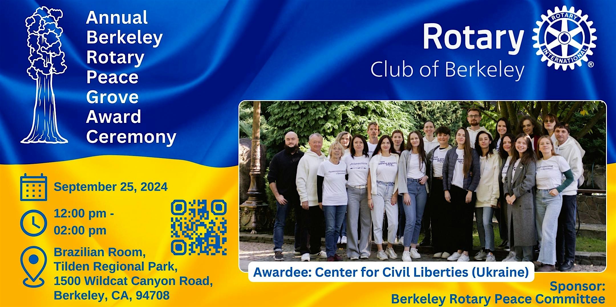 Annual Berkeley Rotary Peace Grove Award Ceremony – Berkeley, CA