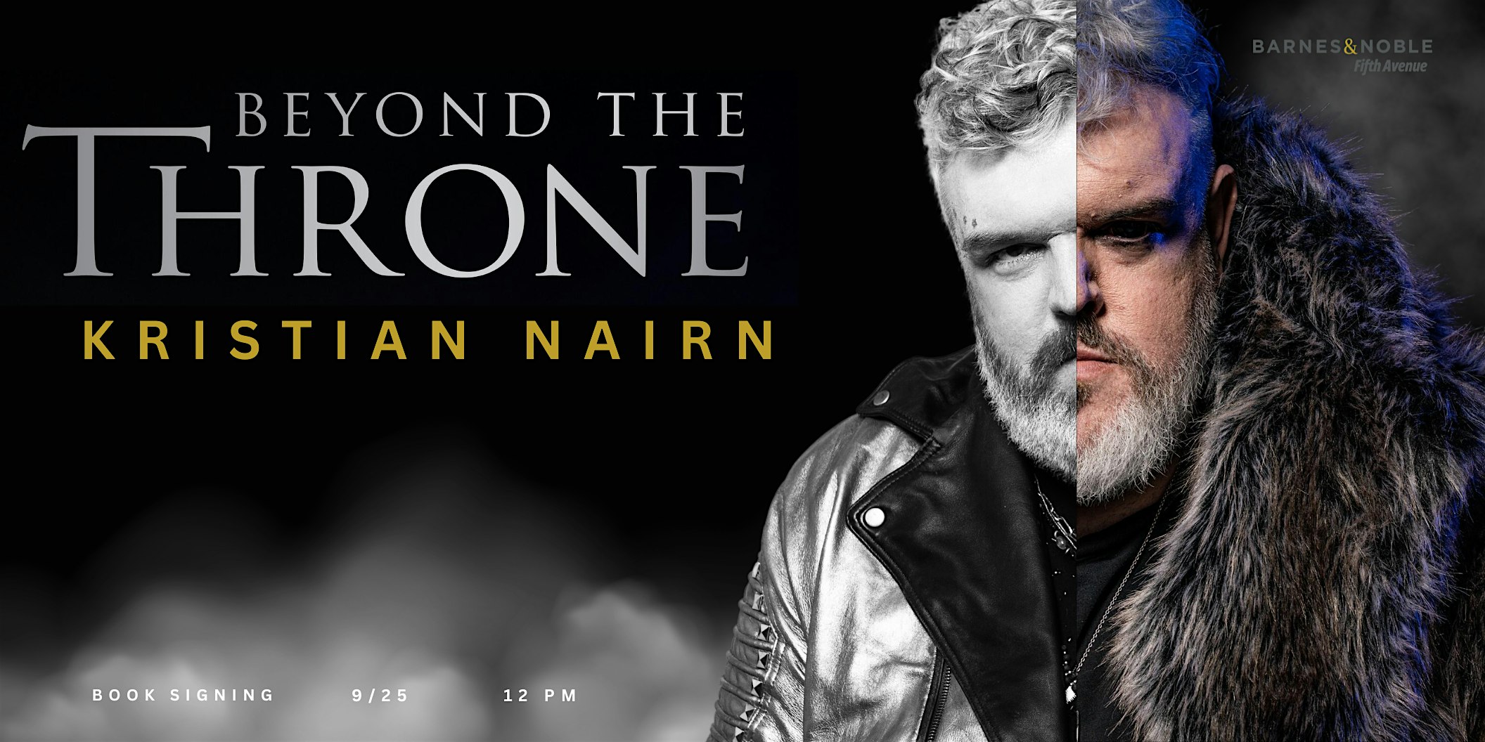 Signing with Kristian Nairn for BEYOND THE THRONE @ B&N 5th Ave, NYC – New York, NY