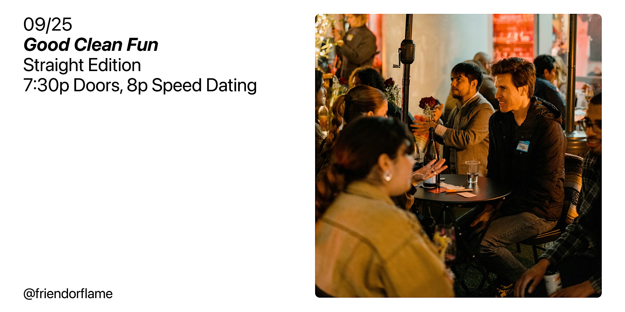 Friend or Flame @ Good Clean Fun: A Speed Dating Party | Straight Edition – Los Angeles, CA