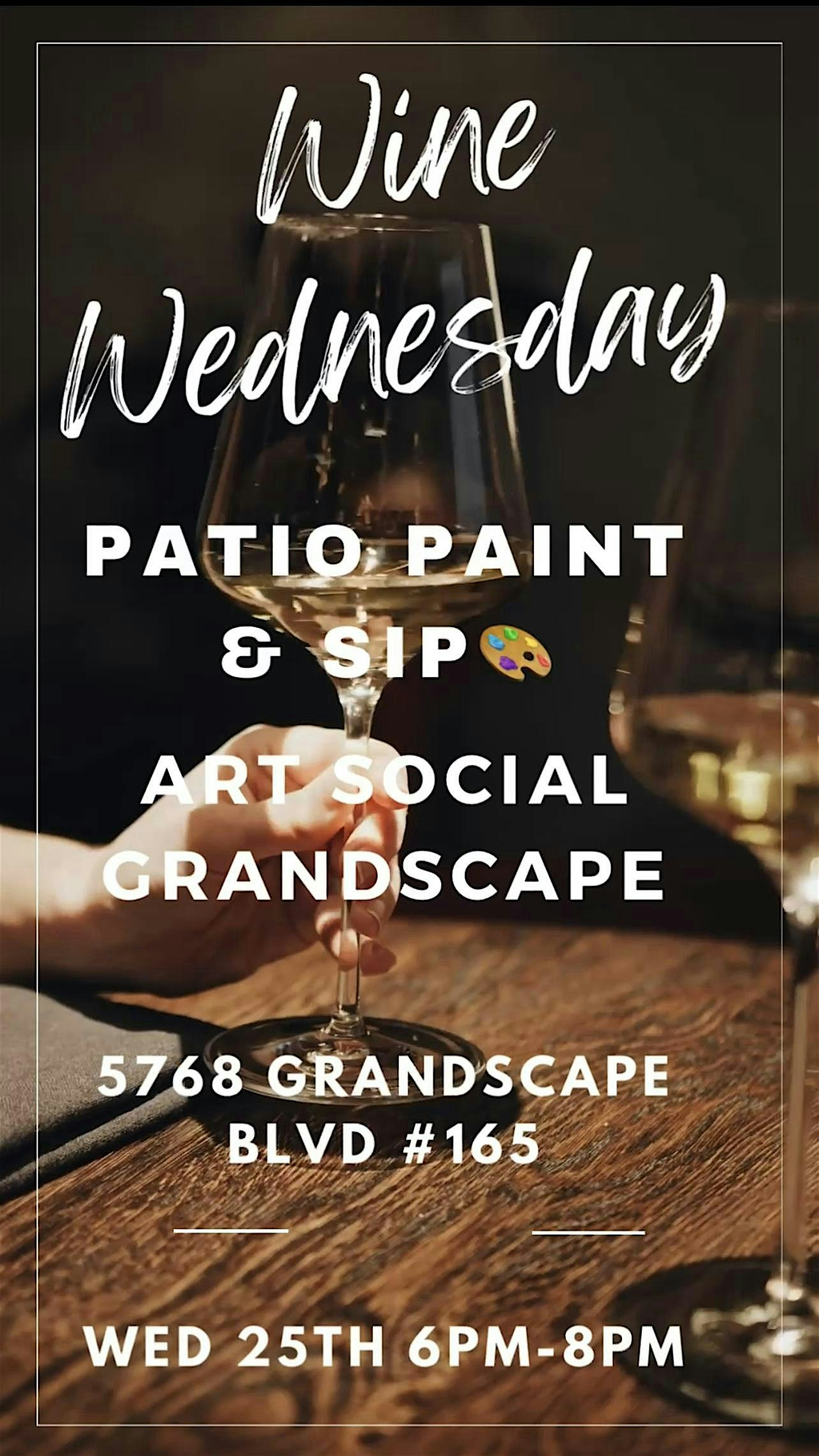 Wine Wednesday Patio Paint & Sip – The Colony, TX