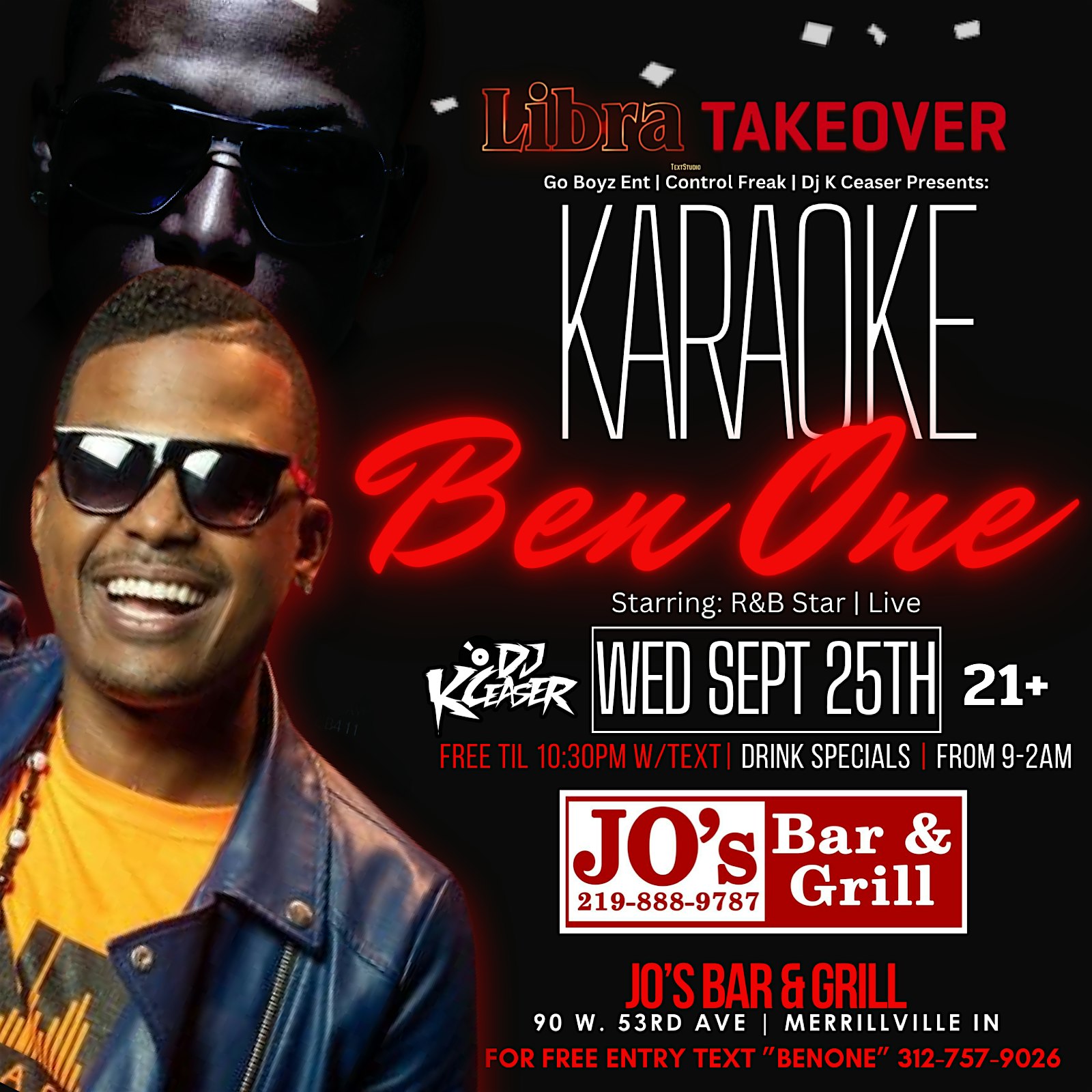 R&B STAR BEN ONE KARAOKE TAKEOVER – Merrillville, IN