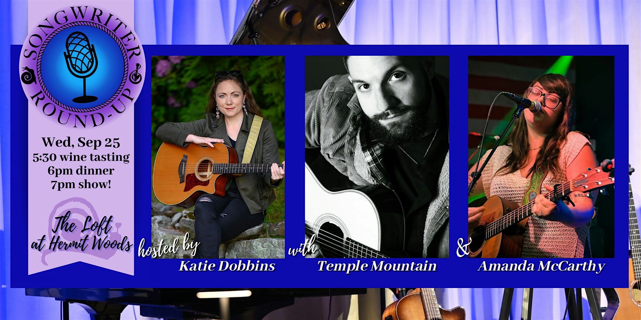 Katie Dobbins Music & Hermit Woods Winery Present Songwriter RoundUp – Meredith, NH