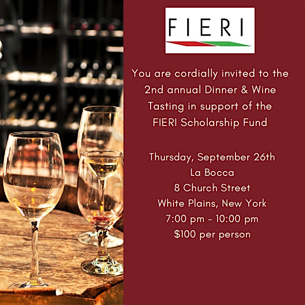 2nd Annual Fieri Dinner & Wine Tasting – White Plains, NY