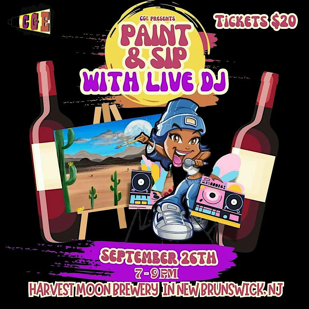 Paint N’ Sip with Live DJ! – New Brunswick, NJ