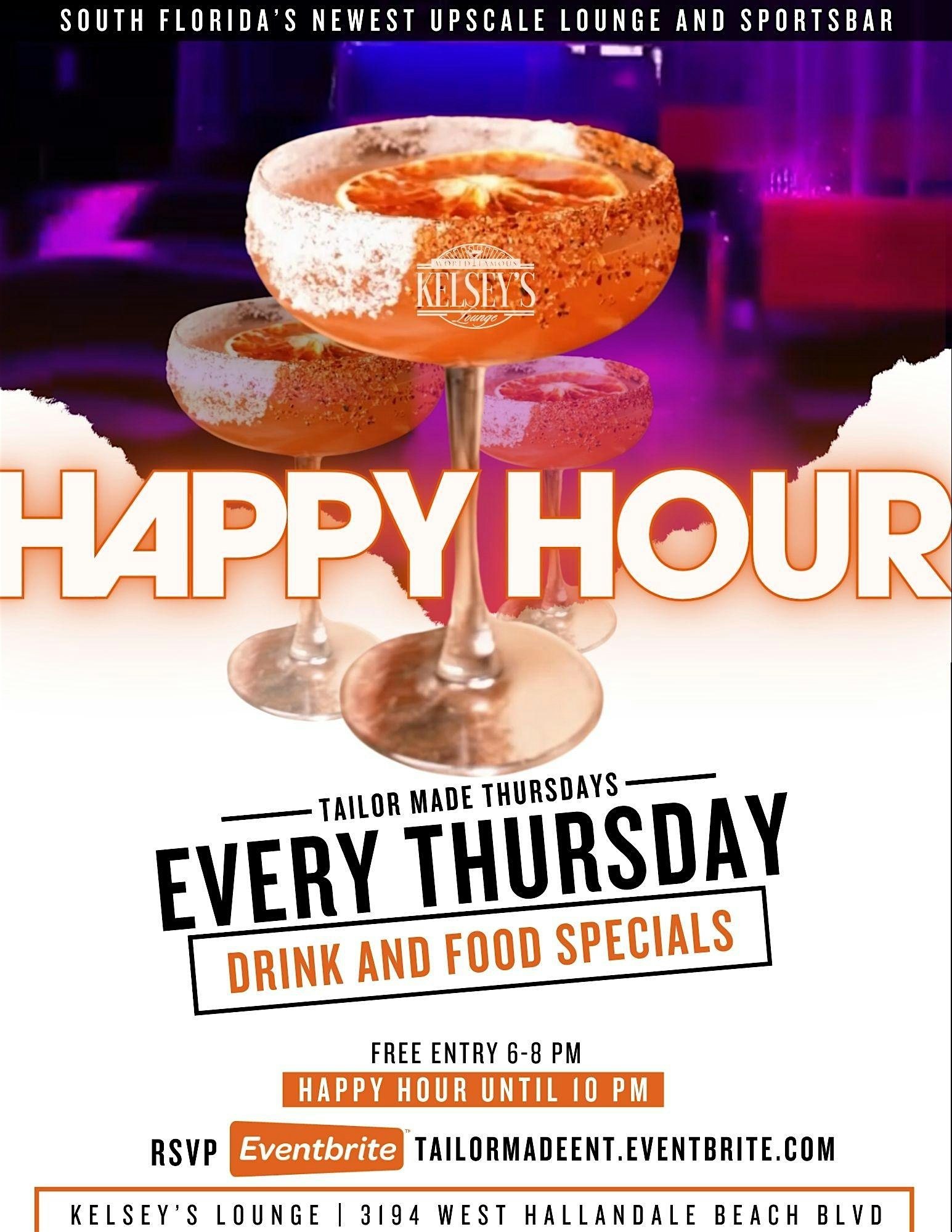 Tailor Made Thursdays- Happy Hour Edition – Hallandale Beach, FL