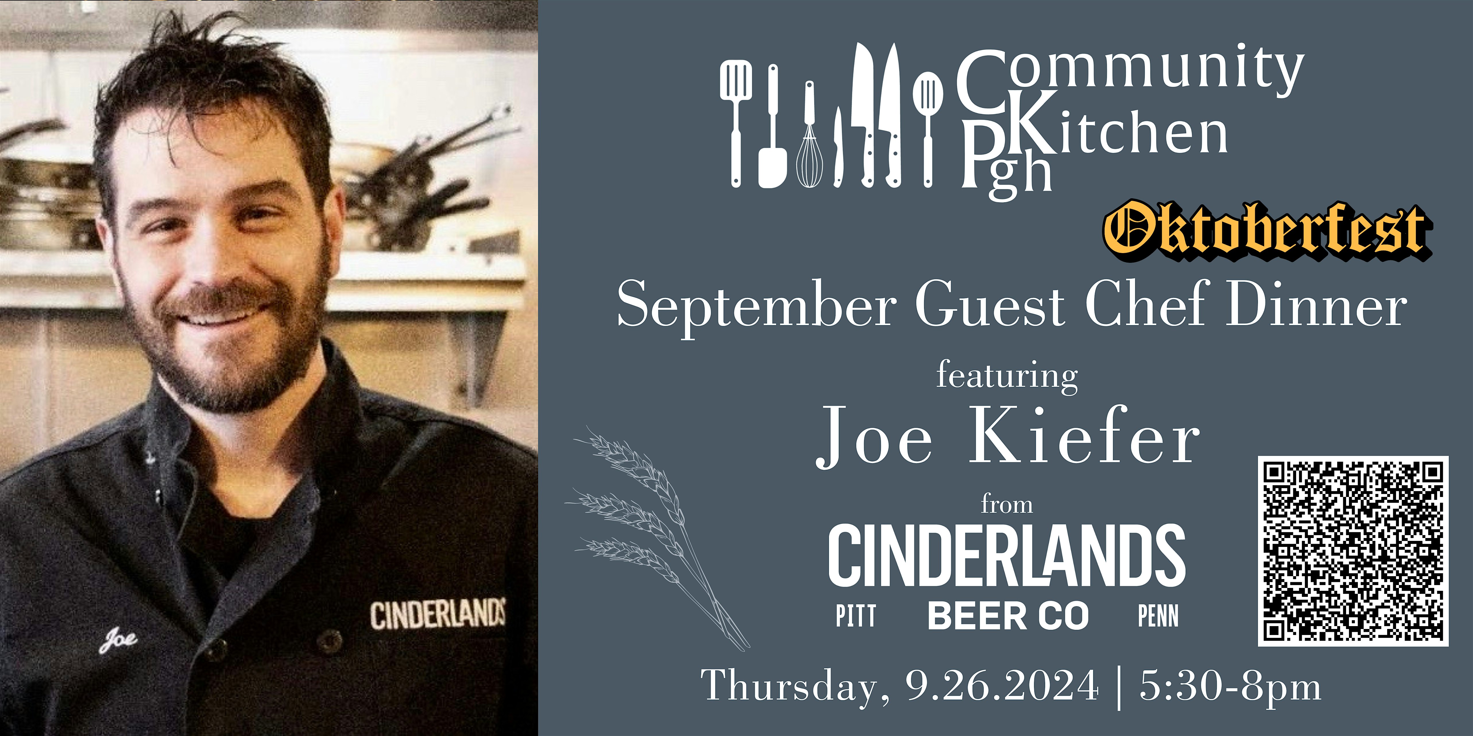 CKPgh September Guest Chef Dinner feat. Chef Joe Kiefer from Cinderlands – Pittsburgh, PA