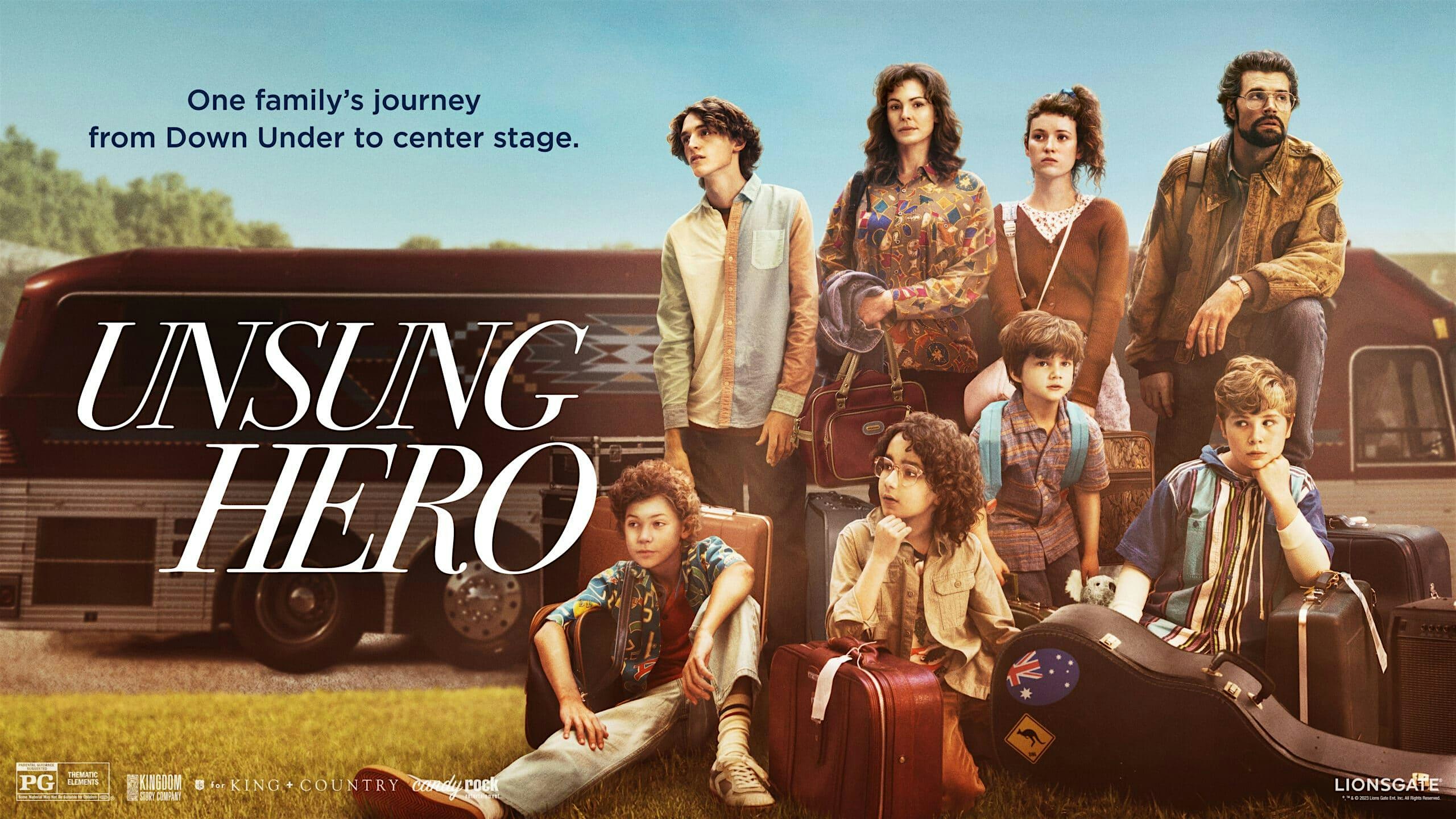 Movie “Unsung Hero” – True story about the band “For King & Country”; FREE – Jacksonville, FL