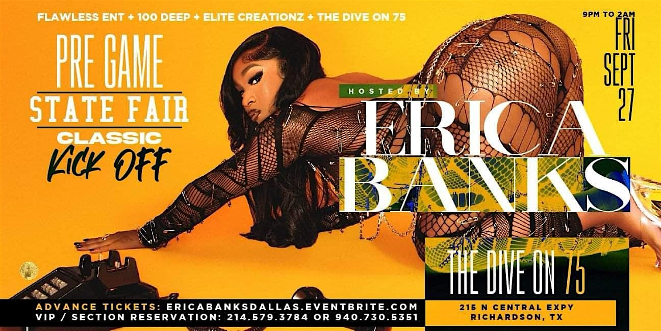 State Fair Classic Kickoff Hosted By Erica Banks At The Dive On 75 – Richardson, TX