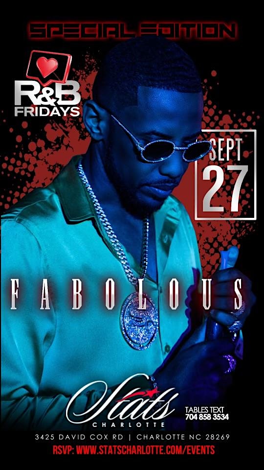 R&B Fridays | FABOLOUS | Sept 27 @ STATS Charlotte – Charlotte, NC