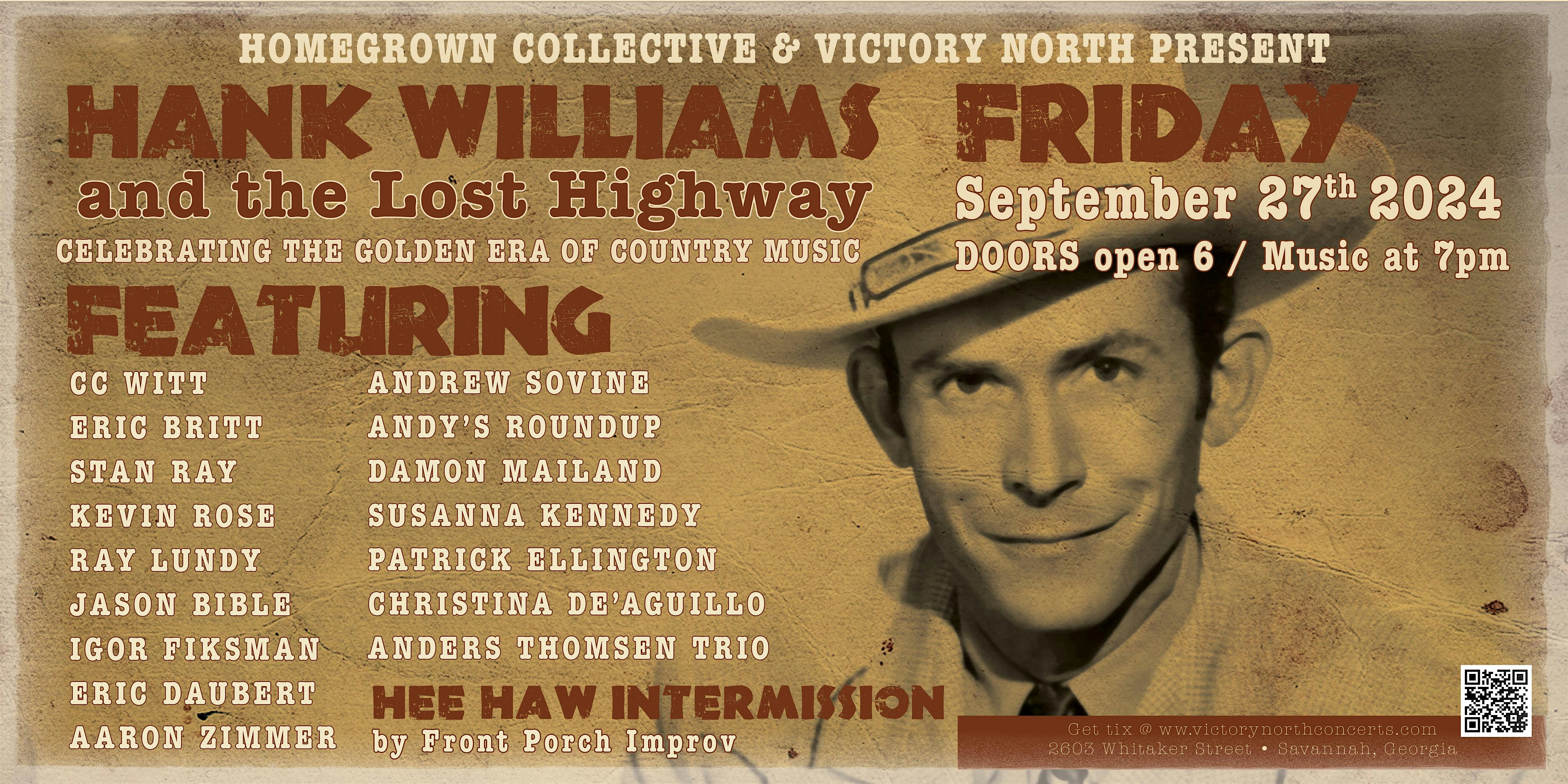 Hank Williams and the Lost Highway – Savannah, GA