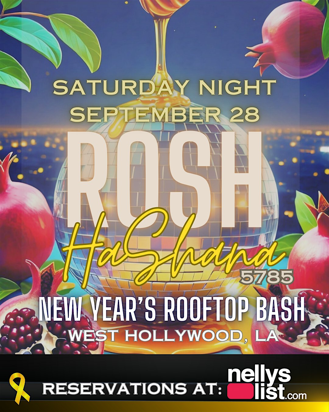 LOS ANGELES ROSH HA’SHANA NEW YEAR’S ROOFTOP PARTY – West Hollywood, CA