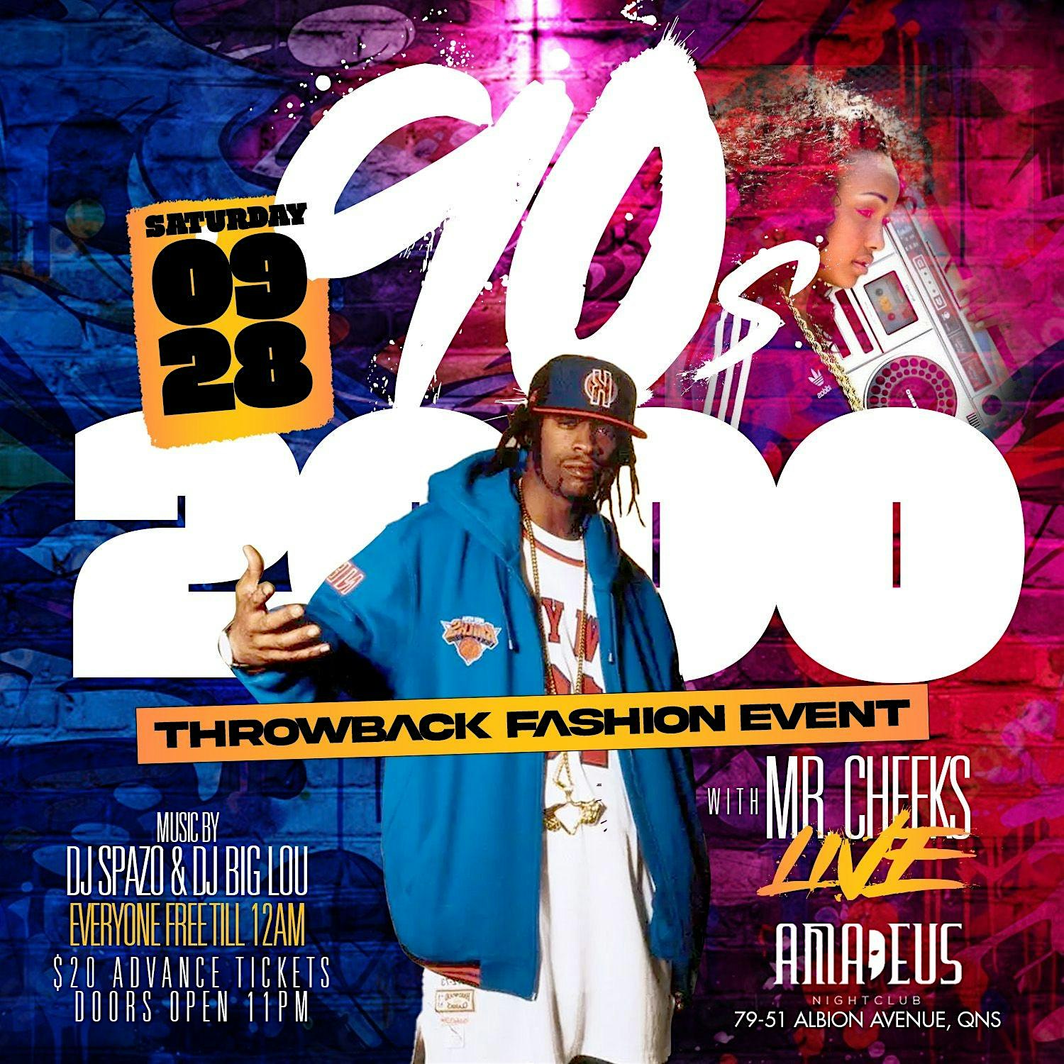 90s to 2000s Throwback Party w/ Live Performance by Mr Cheeks – Queens, NY