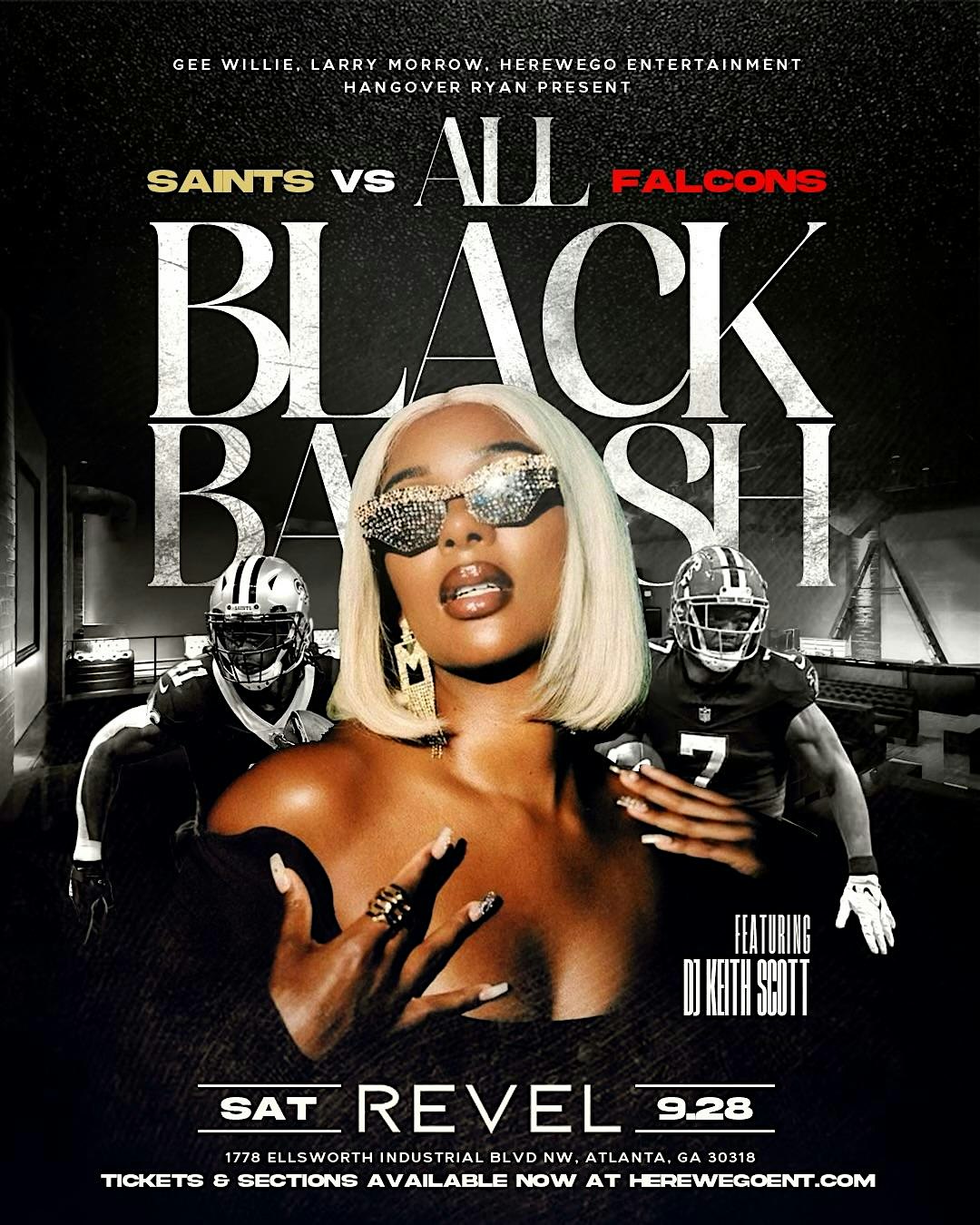 | SAINTS VS FALCONS |ALL BLACK BASH @ REVEL FEATURING DJ KEITH SCOTT – Atlanta, GA