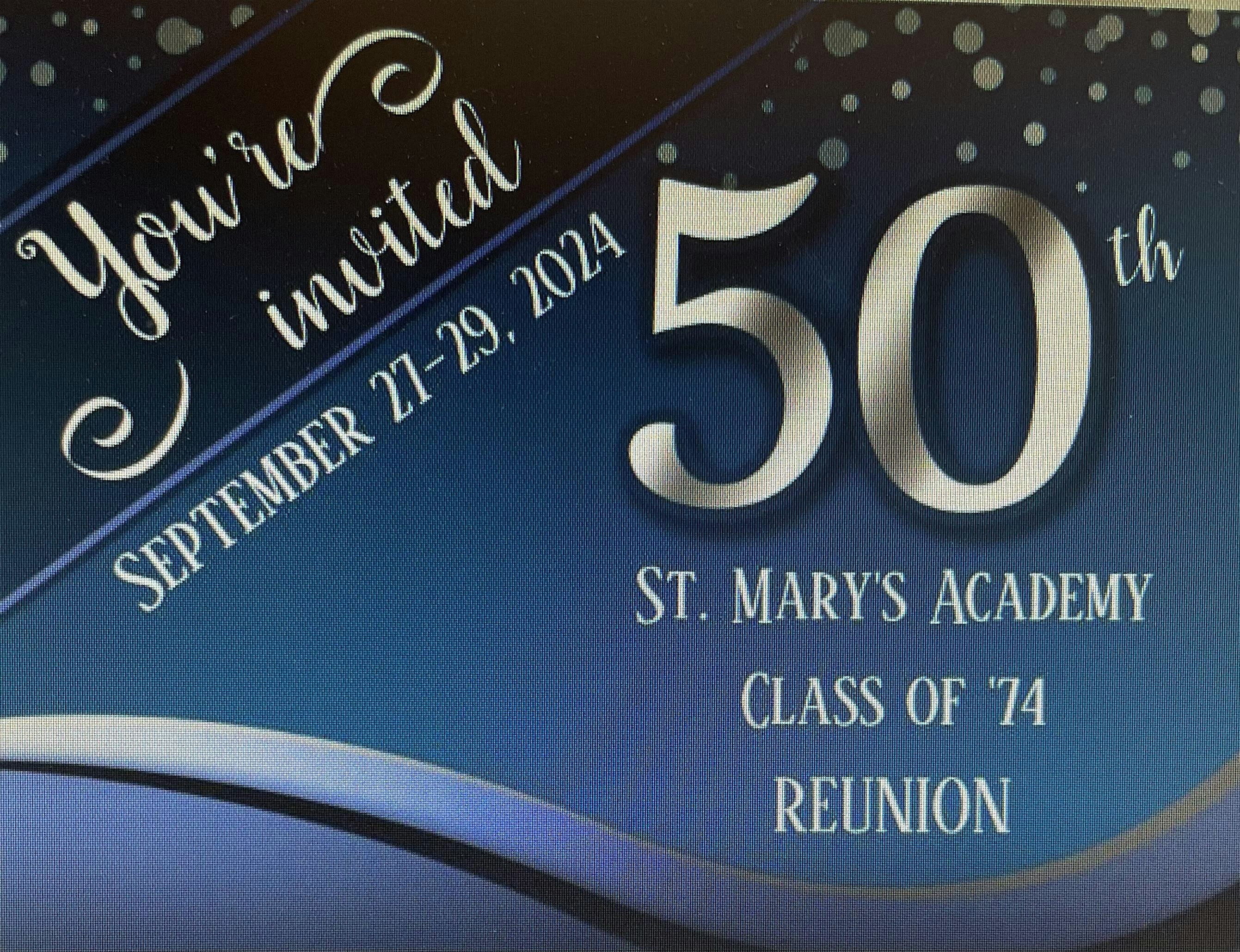 St Mary’s Academy, Glens Falls, Class of 1974 50th Reunion Celebration – Glens Falls, NY