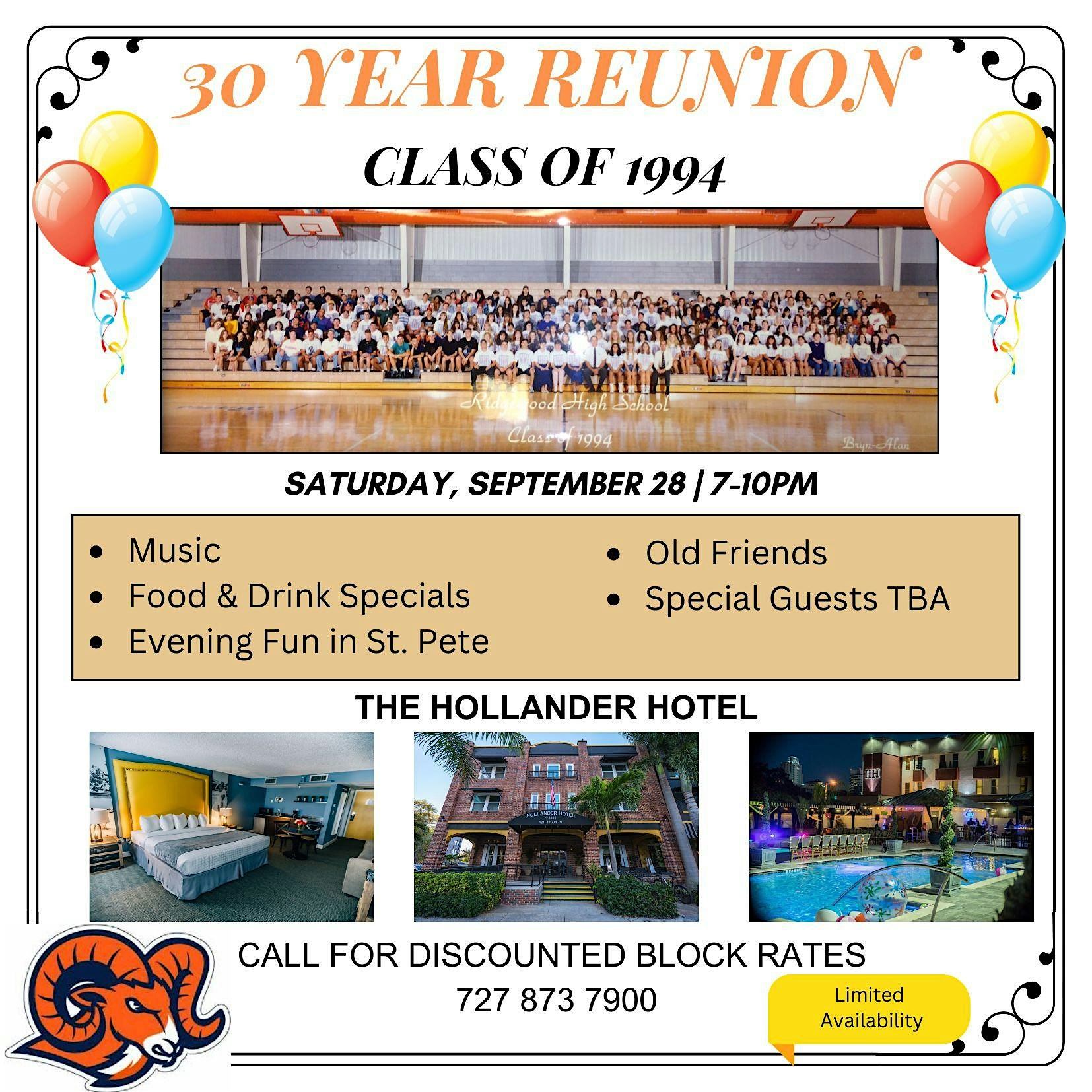 Class of 1994 | 30 Year Reunion – St. Petersburg, FL