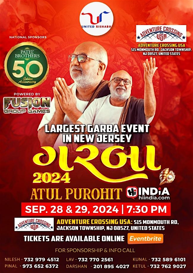 Atul Purohit Garba in New Jersey | 2024 – Jackson Township, NJ