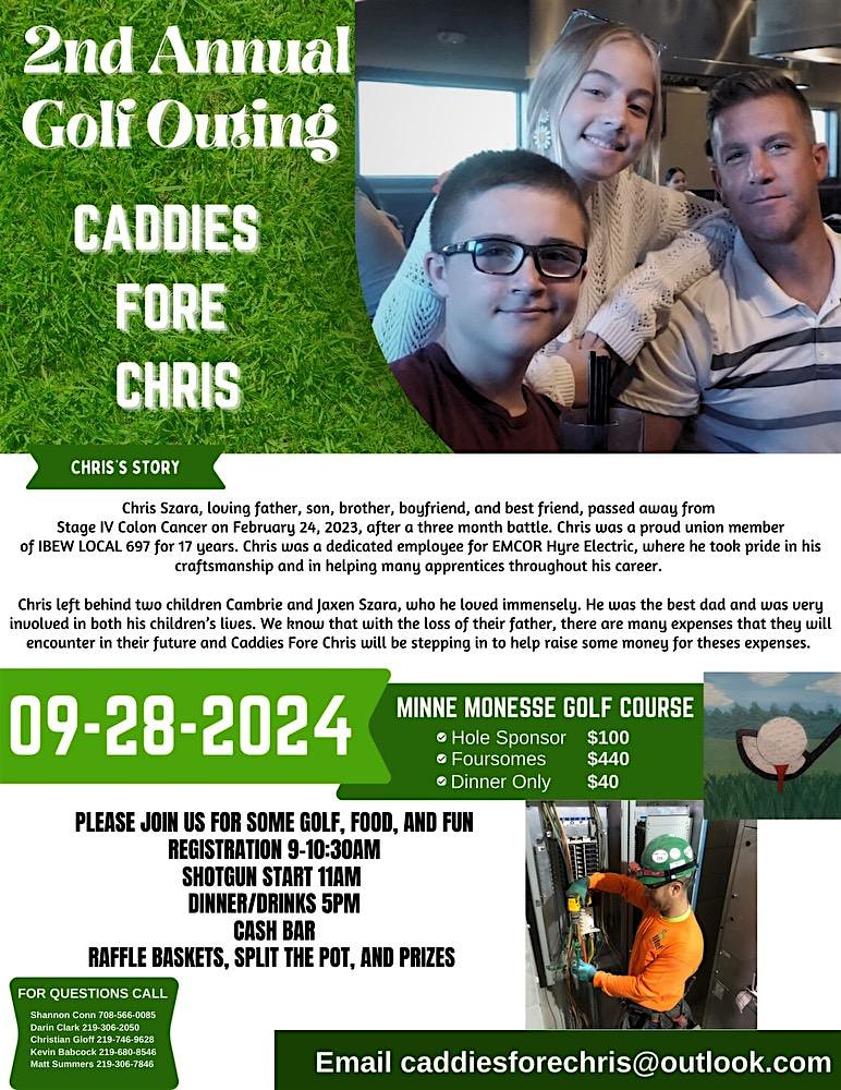 Caddies Fore Chris Golf Outing 2024 – Grant Park, IL