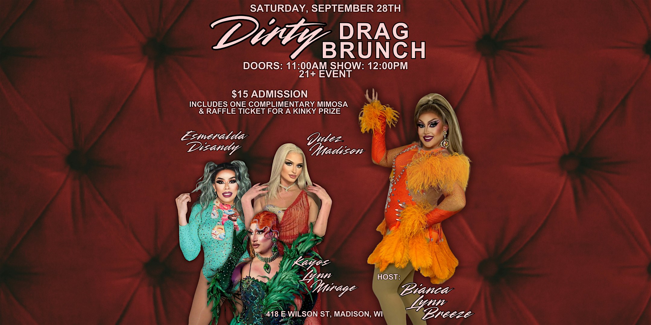 Dirty Drag Brunch at the Cardinal Bar – Madison, WI