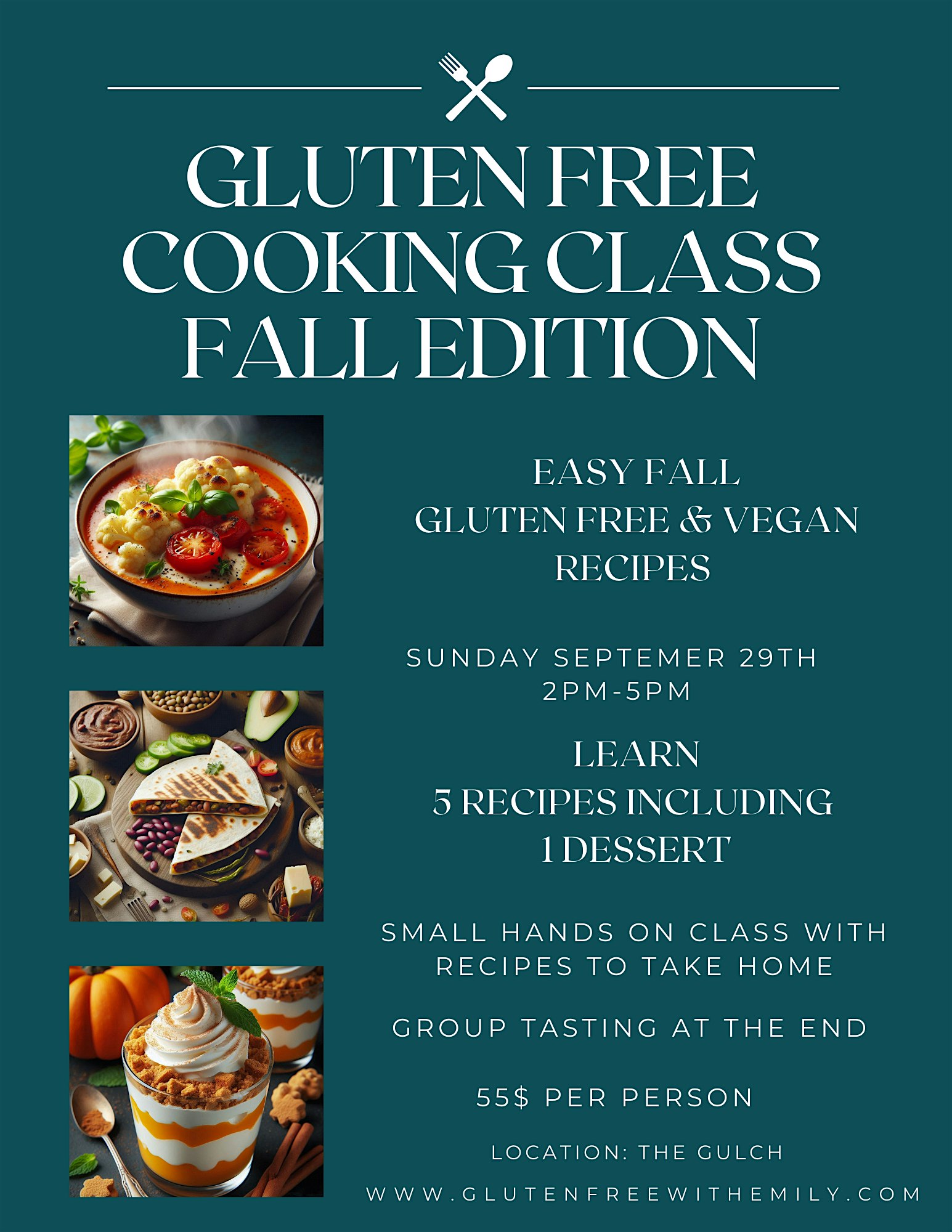 Fall Gluten Free & Vegan Cooking Class – Nashville, TN