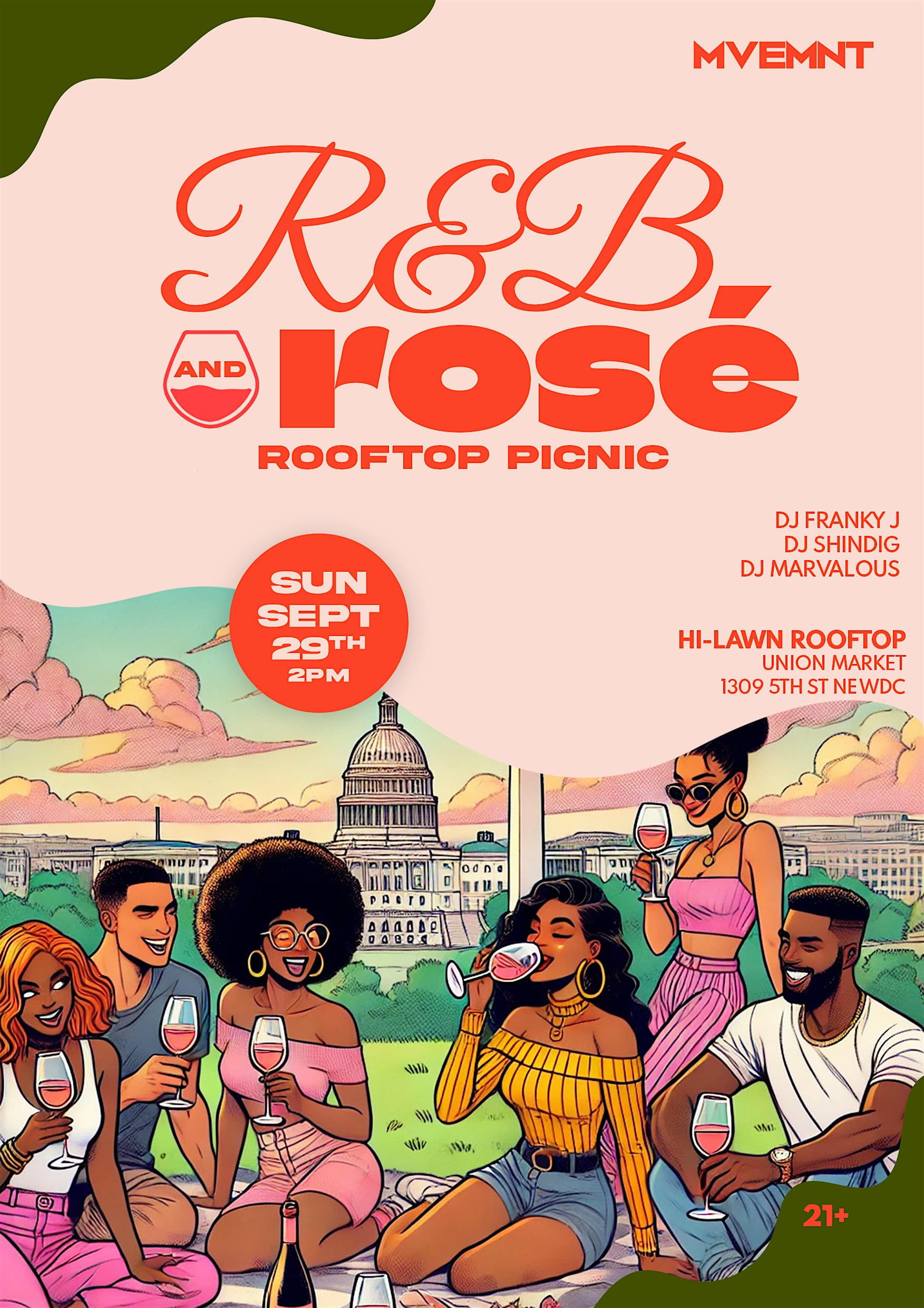 R&B + Rosé Rooftop Picnic – Washington, DC