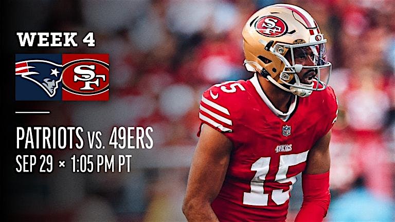 49ers vs PATRIOTS Shuttle Bus R/T San Francisco to Levi’s Stadium 9/29/2024 – San Francisco, CA